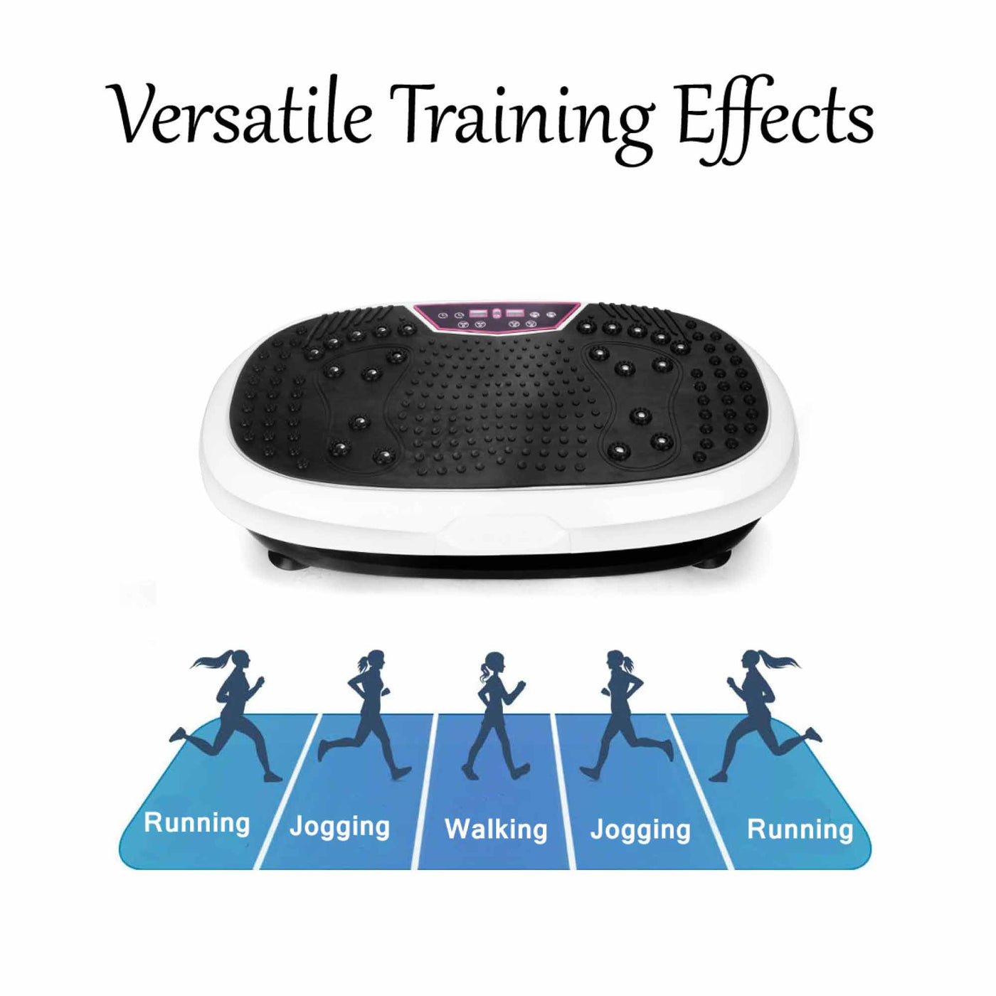 White Mini Vibration Platform - Magnet Therapy Vibrating Machine Exercise Plate