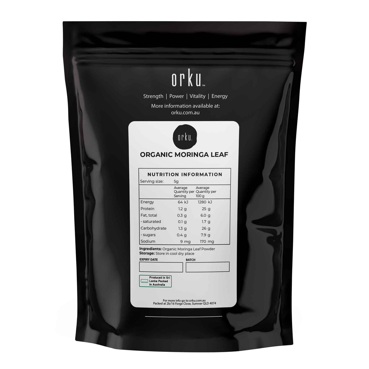2Kg Organic Moringa Leaf Powder -  Supplement Moringa Oleifera Drumstick Leaf
