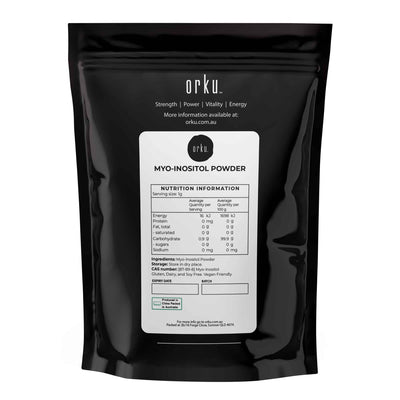 Orku 1kg Myo Inositol Powder - Pharmaceutical-Grade Pure Unflavoured Supplement