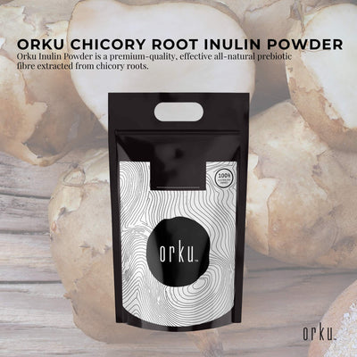 Orku 20Kg Chicory Root Inulin Powder - Natural Prebiotic Unflavoured Supplement
