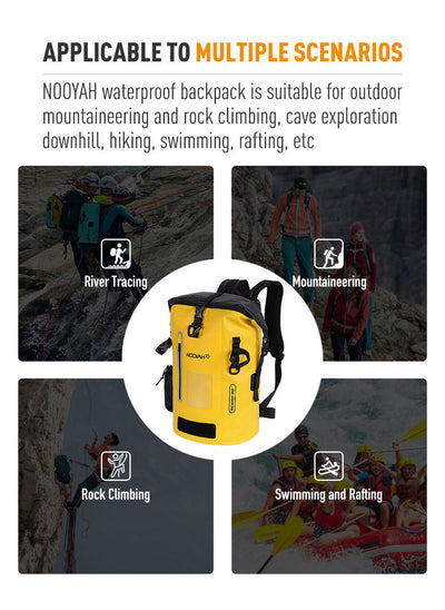 NOOYAH IPX8 Waterproof Bike Cycle Outdoor Sports Backpack Double-Layer Waterproof Bag  MINT GREEN