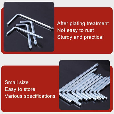 10-piece Scooter Repair Tool Set with Hex Wrench and Cross Bit
