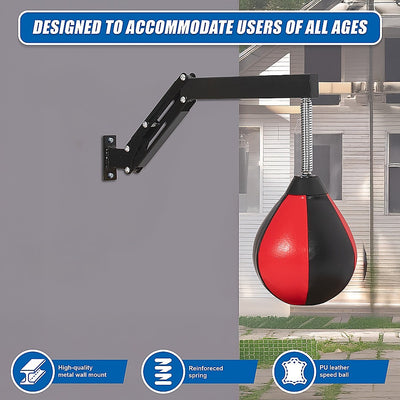 Speed Bag Punching Boxing Bag Wall Mount Reflex Training