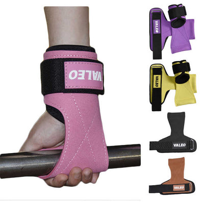 1 Pair Pink Durable Gym Palm Guard with Ultra-fiber Leather for Heavy Lifting â€“ Wrist Support Straps for Pull-ups and Deadlifts