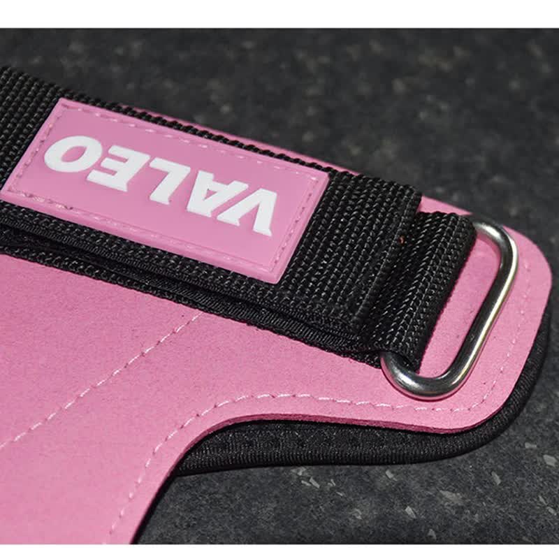 1 Pair Pink Durable Gym Palm Guard with Ultra-fiber Leather for Heavy Lifting â€“ Wrist Support Straps for Pull-ups and Deadlifts