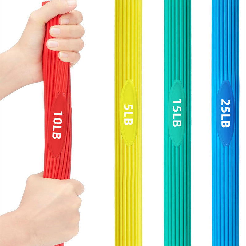 Multifunctional Resistance Bar Set | Yoga Fitness Toning Tool, Muscle Relaxation, Grip Strength Improvement | 3-Piece Set with Stretching and Recovery Features ï¼ˆ10LBã€15LBã€25LBï¼‰