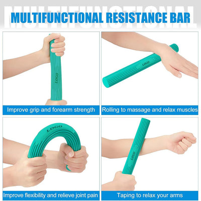 Multifunctional Resistance Bar Set | Yoga Fitness Toning Tool, Muscle Relaxation, Grip Strength Improvement | 4-Piece Set with Stretching and Recovery Features ï¼ˆ5LBã€10LBã€15LBã€25LBï¼‰