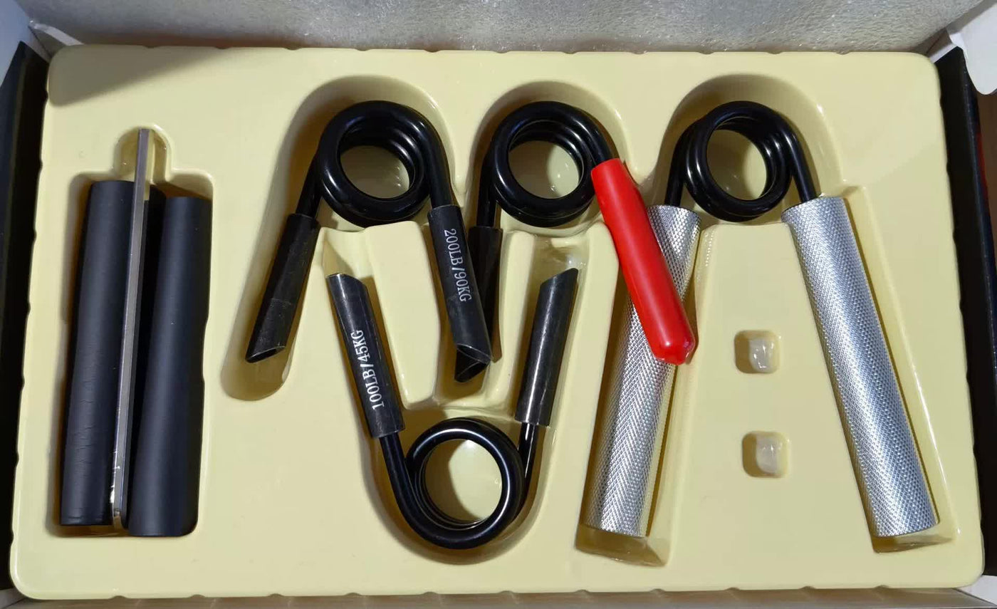 4-in-1 Aluminum Metal Grip Strength Trainer Set with Adjustable Resistance - Wrist, Finger, and Arm Exercise ï¼ˆ200LB-350LBï¼‰