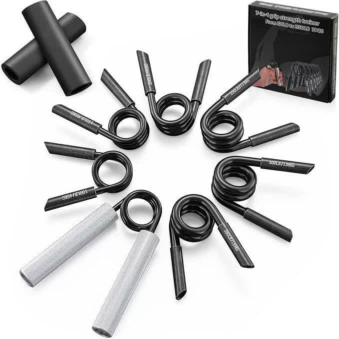 4-in-1 Aluminum Metal Grip Strength Trainer Set with Adjustable Resistance - Wrist, Finger, and Arm Exercise ï¼ˆ200LB-350LBï¼‰
