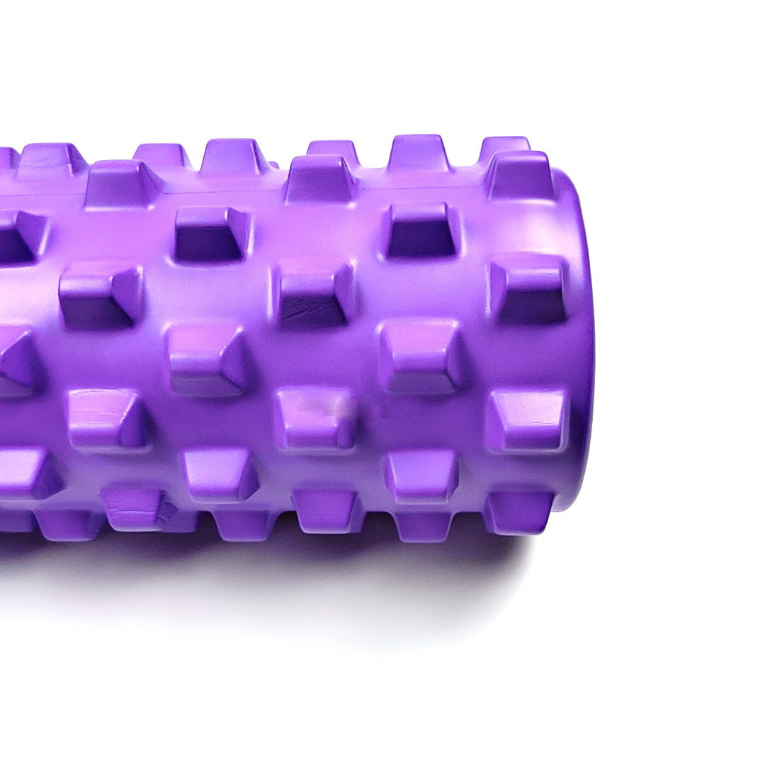 Colorful Hollow Yoga Foam Roller 45cm â€“ Colorful Wolf Tooth Design Muscle Relaxation Massage Stick for Fitness and Sports