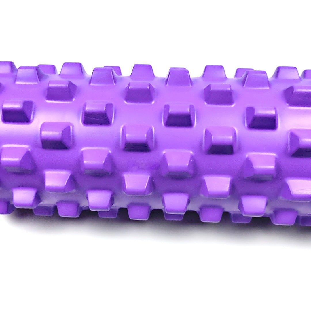 Colorful Hollow Yoga Foam Roller 45cm â€“ Colorful Wolf Tooth Design Muscle Relaxation Massage Stick for Fitness and Sports