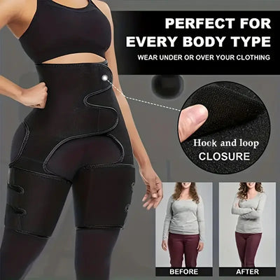 Yellow Women's 3-in-1 Body Shaper: Waist Cincher, Thigh Slimmer, Glute Lifter - Workout Gear (Size : L/XL)